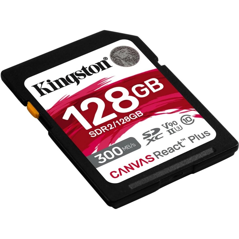 SecureDigital 128GB Kingston SDHC, UHS-II Class U3 V90, чтение: 300Мб/с, запись: 260Мб/с <SDR2/128GB>