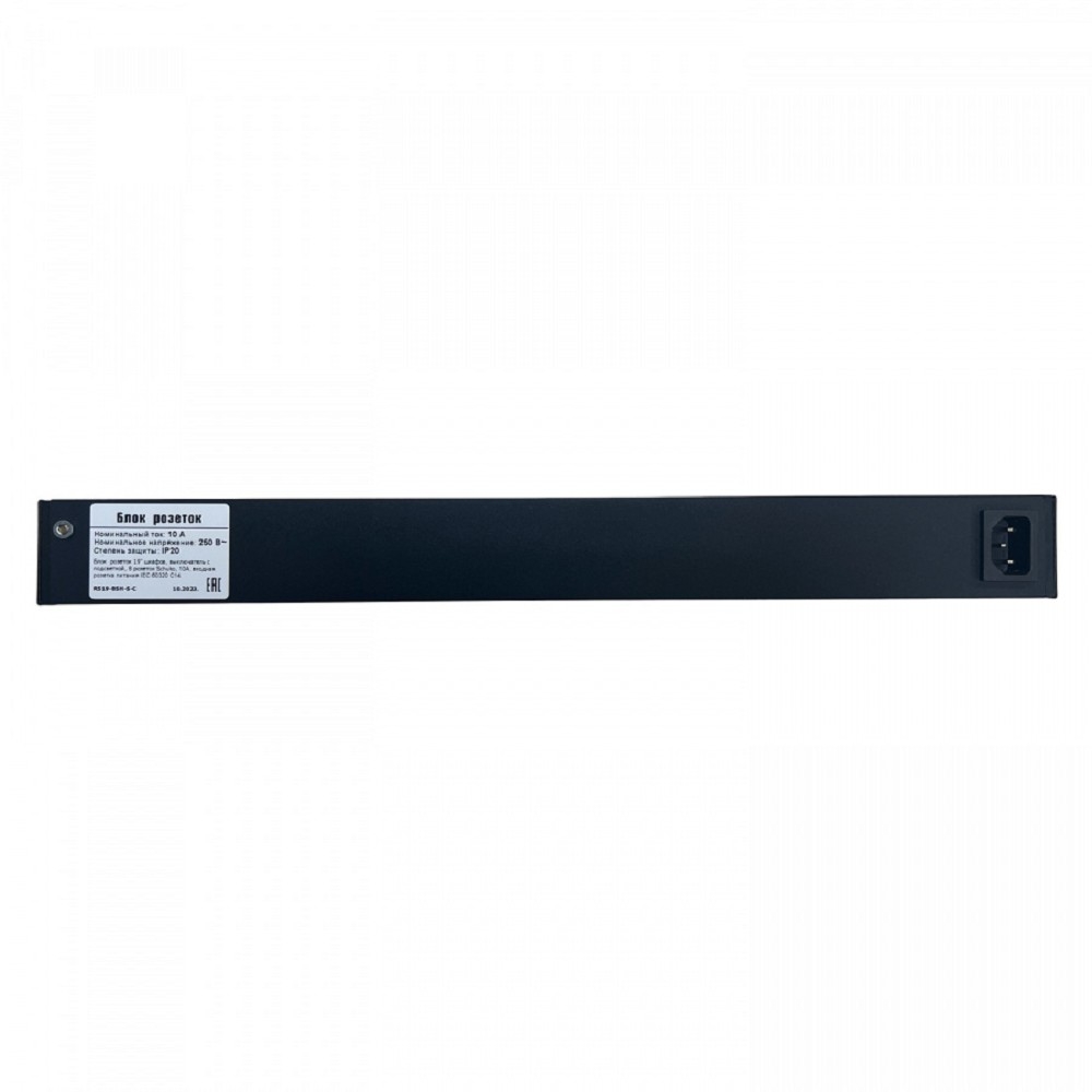 NTSS Блок розеток NTSS, 19", 1U, пластик, 1ф10А, 2.3кВт, (8) Schuko CEE 7/7, выкл. с подсв.и  крыш., вх. 60320 С14 NTSS-PDU-DA1015