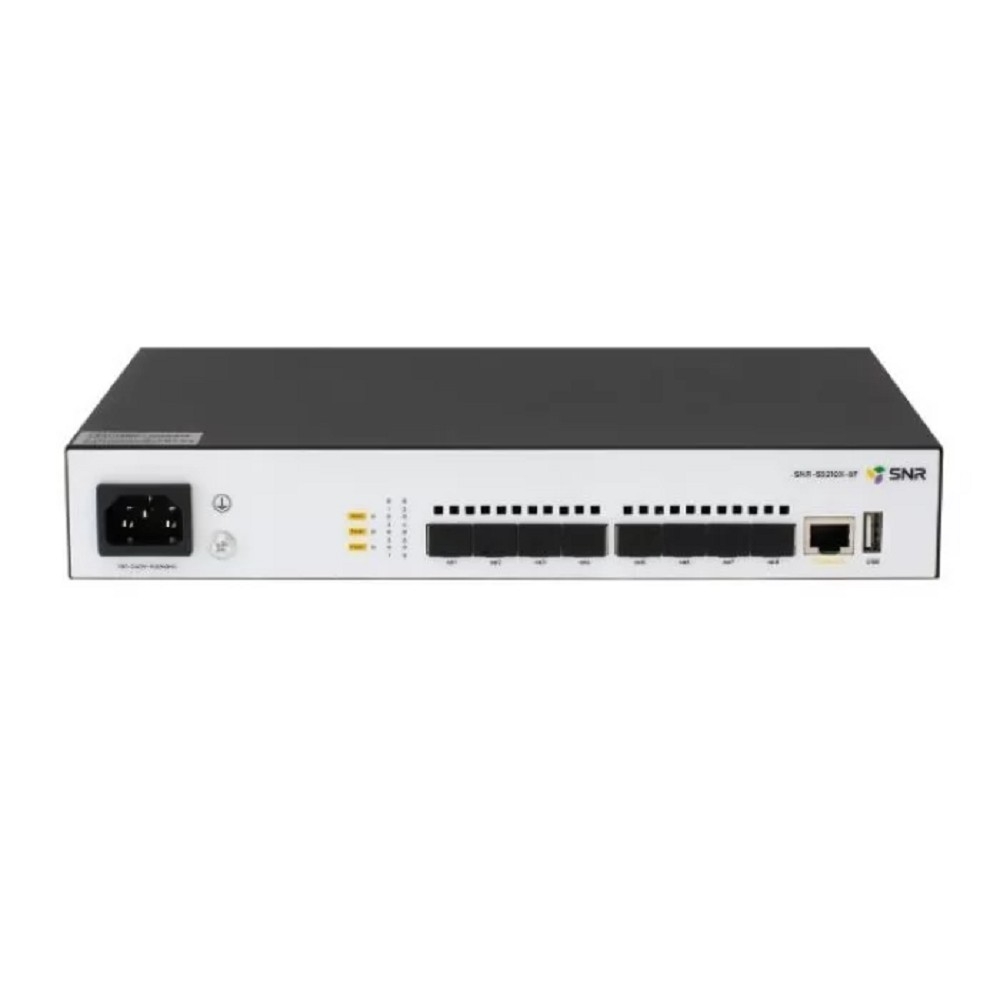 SNR SNR-S5210X-8F Управляемый коммутатор уровня 2+, 8 портов 1/10G SFP+, встроенный БП ~220V AC