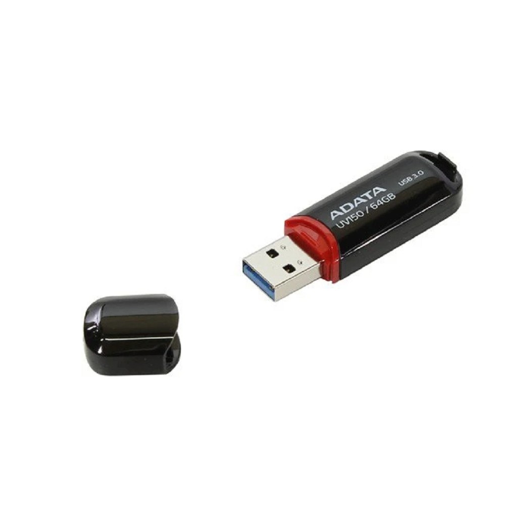A-DATA Flash Drive 64GB UV150 AUV150-64G-RBK {USB3.0, Black}