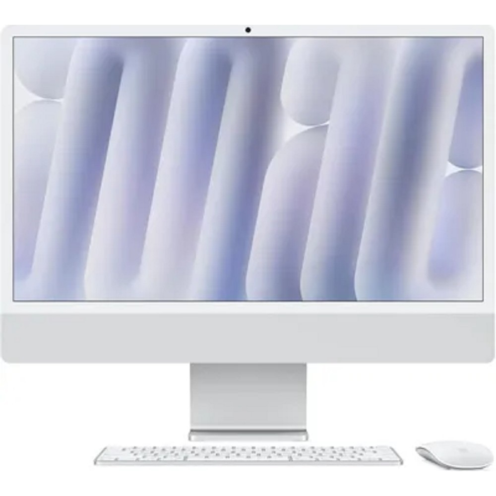 Apple iMac 24-inch 2024 [MWUV3X/A] (КЛАВ.РУС.ГРАВ.) Silver 24" Retina 4.5K {(4880x2520) M4 10C CPU 10C GPU/16GB/512GB SSD/рекоменд.переход.1979059/1991284}