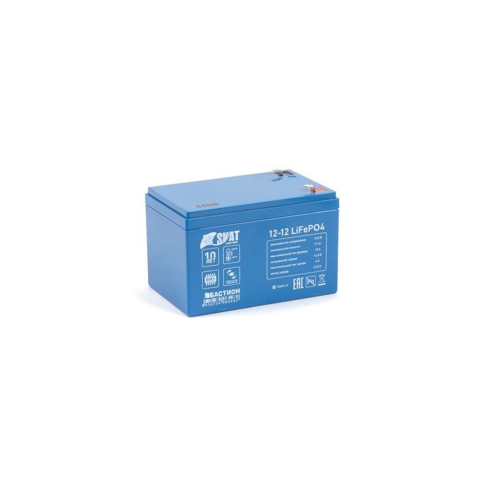 АКБ LiFePo4 БАСТИОН Skat i-Battery 12-12 12В / 12Ач, гарантия 5 лет (646)