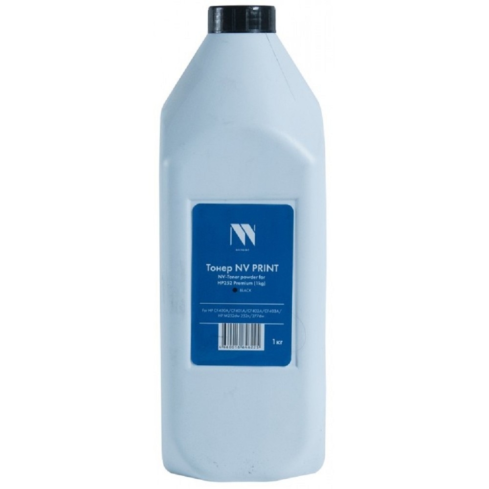 Тонер NVP для HP 252 (1кг) Black для CF400A, W2030A/X, W2070A, W2210A/X, W2410A, HP Color LaserJet M252, M274, M277,  150, 178, 179, M255, M282, M283, M182, M183 Premium 