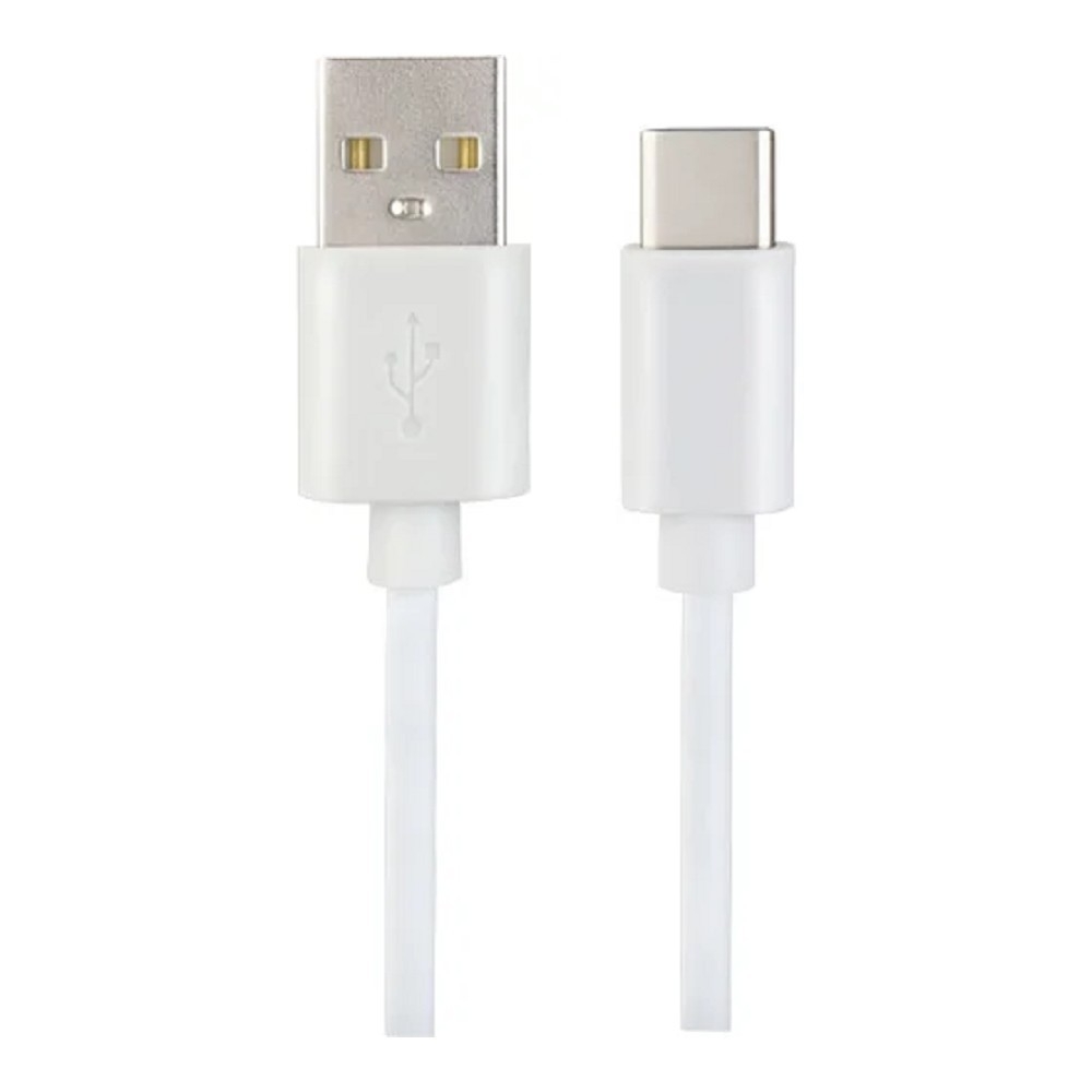 PERFEO Кабель USB A вилка - C вилка, 2.4A, белый, силикон, длина 1 м., ELASTIC (U4717)
