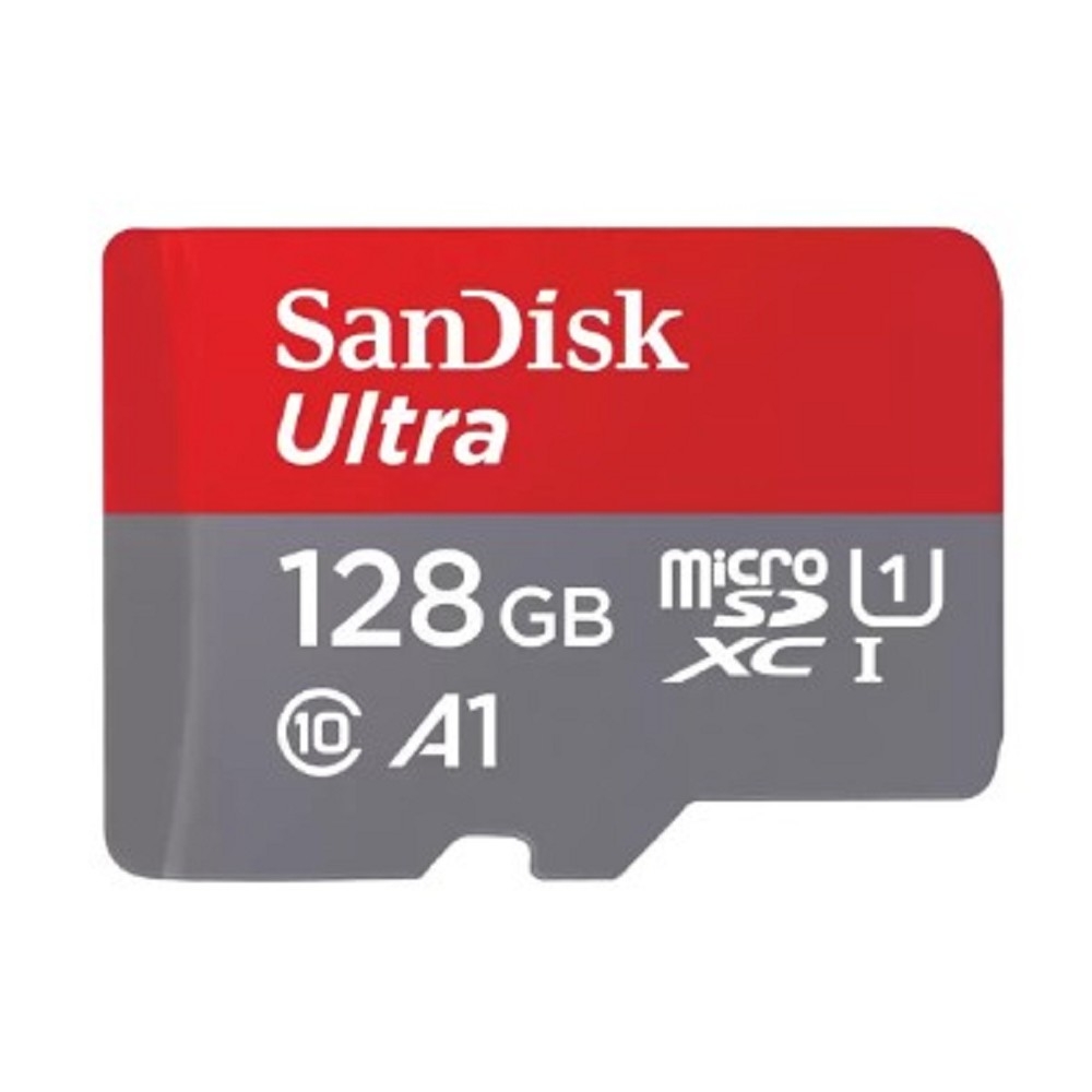 Карта памяти SanDisk - Ultra, microSDXC, write speed 10Mb/s, read speed 140Mb/s, UHS-I Class 1, Class 10, 128GB, SDSQUAB-128G-GN6MN