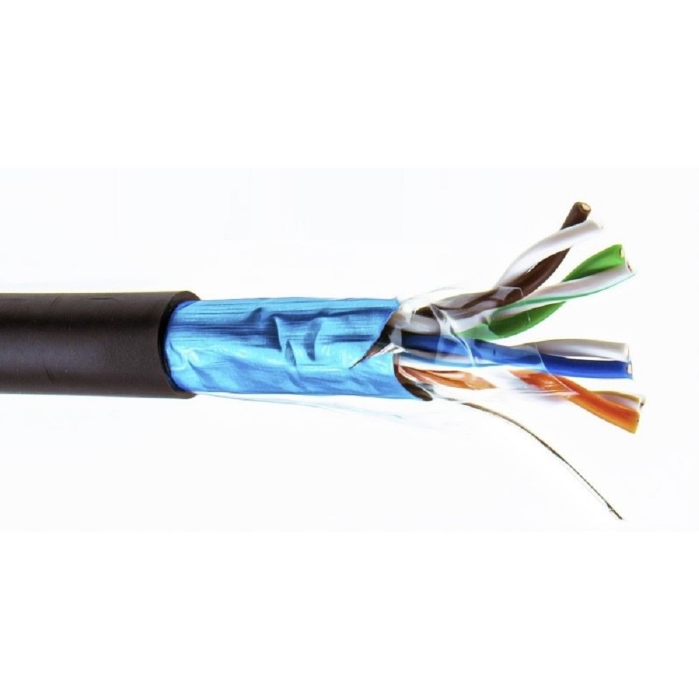 5bites Кабель 5bites FS5505-305CPE  FTP / SOLID / 5E / 24AWG / COPPER / PVC(+PE) / BLACK / OUTDOOR / MESSENGER / DRUM / 305M