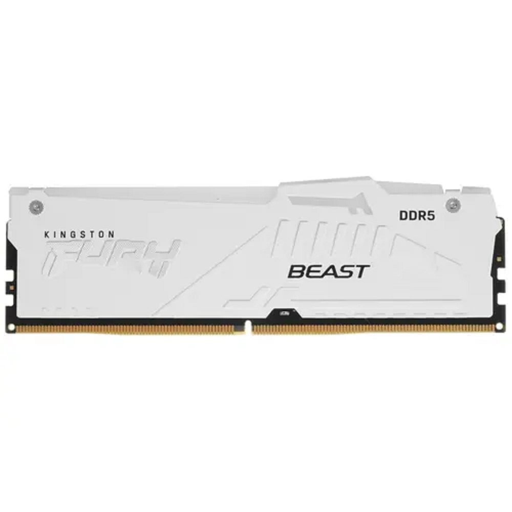 Память DDR5 16GB 5200MHz Kingston KF552C36BWEA-16 Fury Beast White Expo RGB RTL Gaming PC5-41600 CL36 DIMM 288-pin 1.25В kit single rank с радиатором Ret