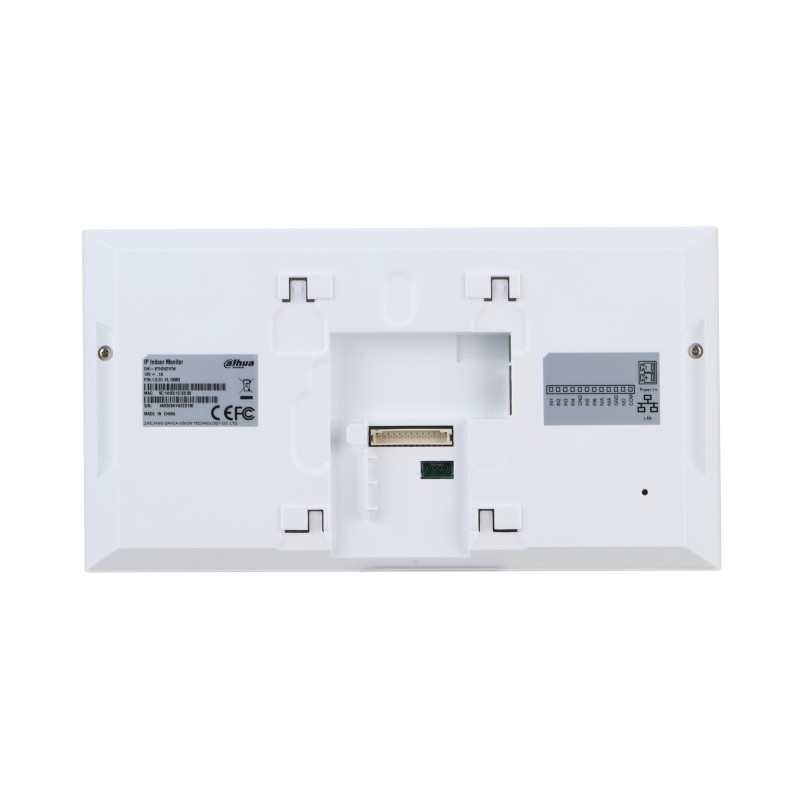 DAHUA DHI-VTH2421FW-P Монитор видеодомофона IP 7 дюймовый, белый, ёмкостной сенсорный экран, встроенная карта памяти до 8Гб, питание DC 12В/PoE