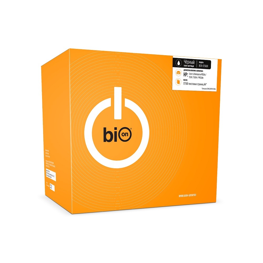 Bion   BCR-CF360X   Картридж для HP {LaserJet Enterprise M552/M553/M577} (12500  стр.), Черный, с чипом