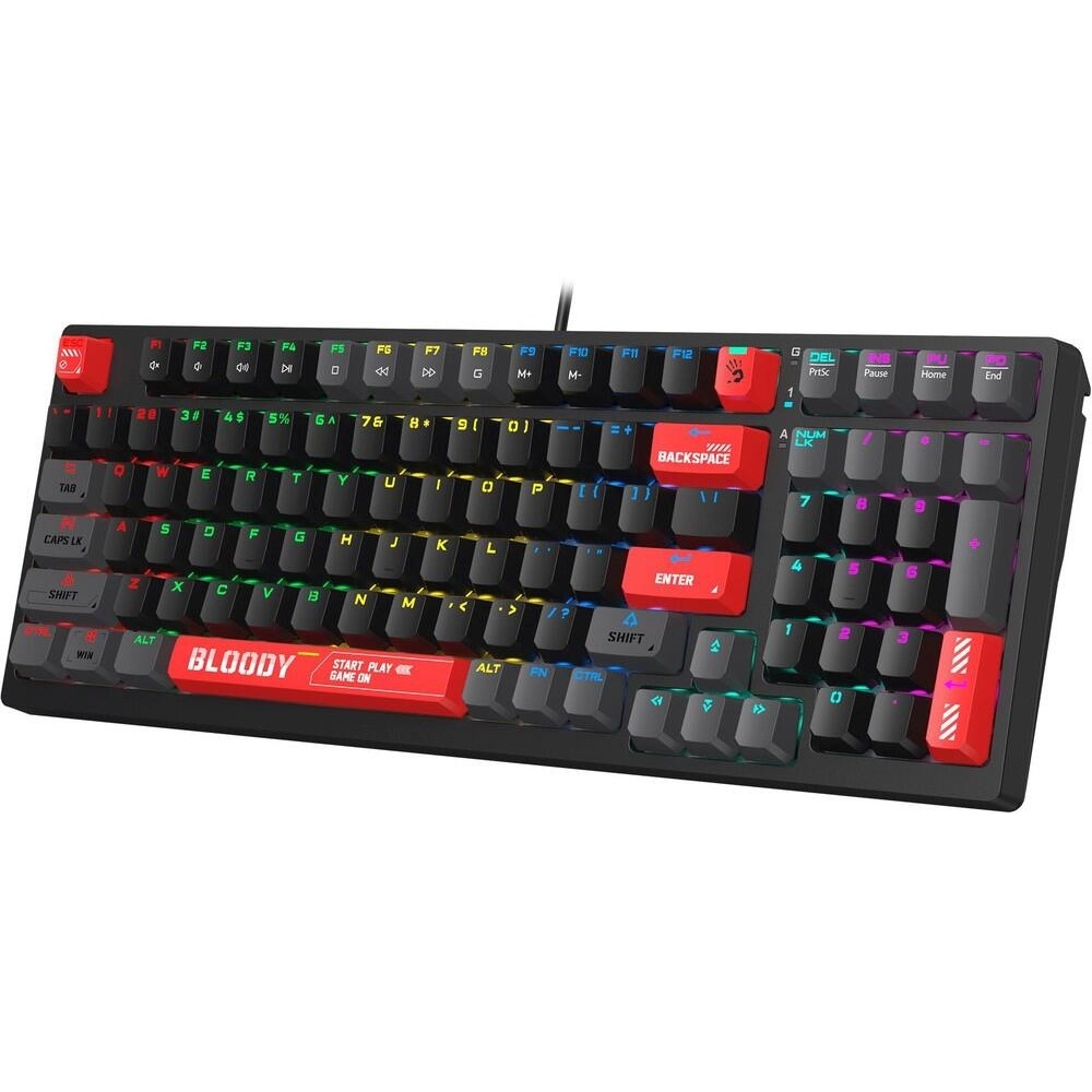 Клавиатура проводная A4Tech Bloody S98 красный (механическая, USB, for gamer, LED) (S98 RED)