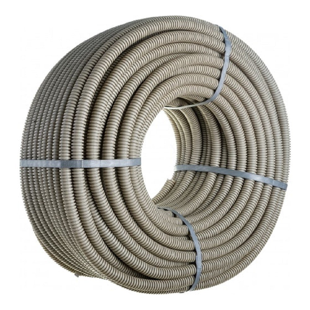 ЭРА Б0036839 Труба гофрированная ПВХ GOFR-20-100-PVC-building  (серый) Строительная d 20мм с зонд. легкая 100м 
