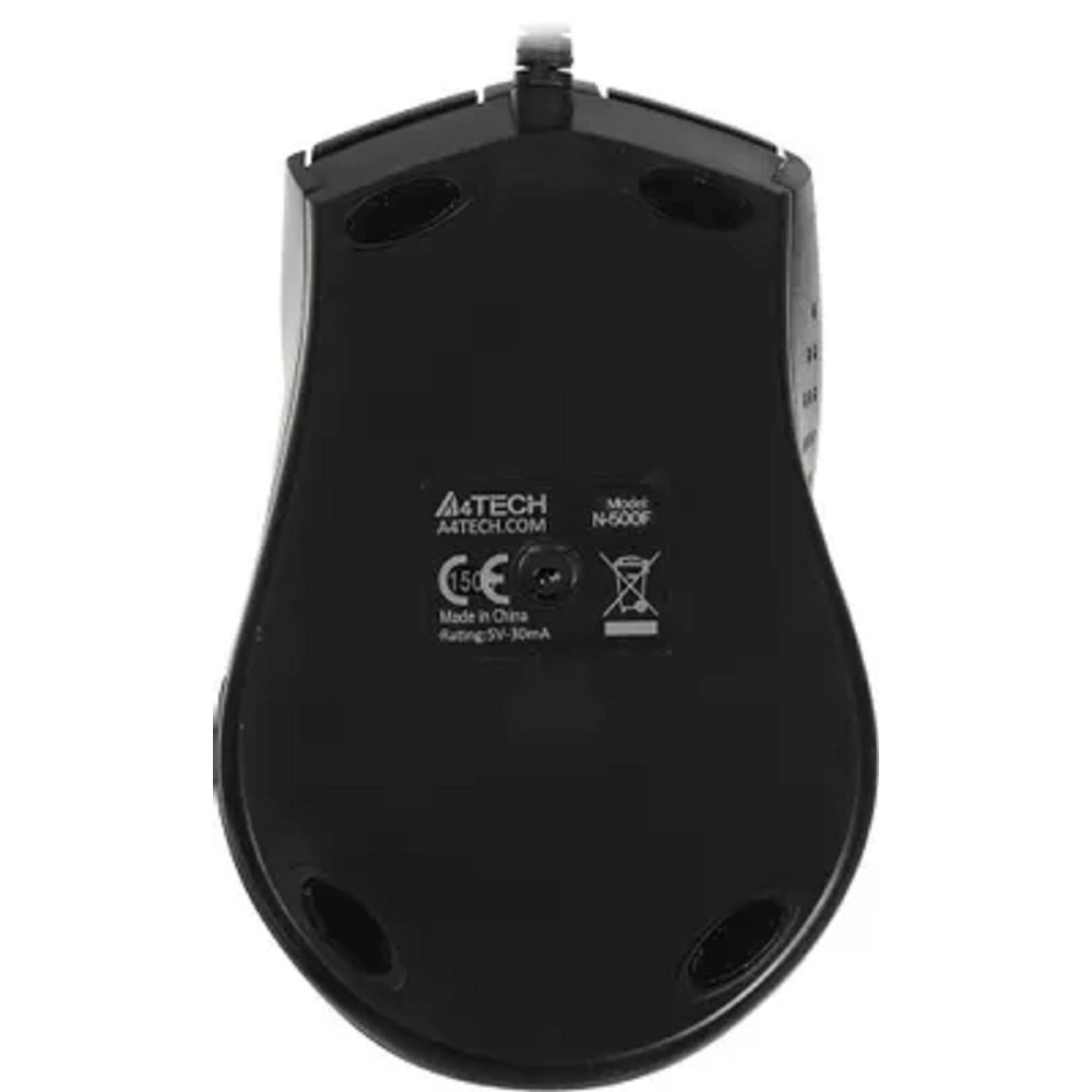 A-4Tech Мышь N-500F V-TRACK (серый глянец/черный) USB, 3+1 кл.-кн.,провод.мышь [641866]
