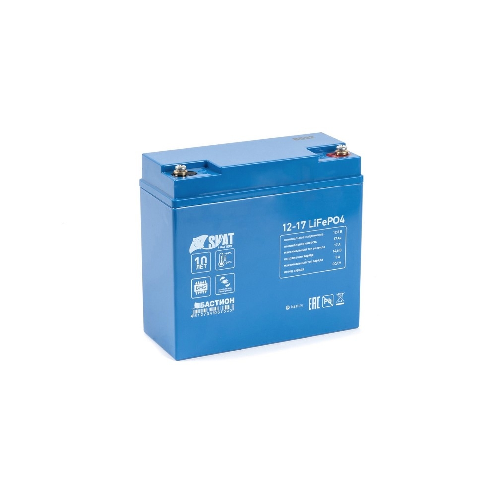 АКБ LiFePo4 БАСТИОН Skat i-Battery 12-17 12В / 17Ач, гарантия 5 лет (647)