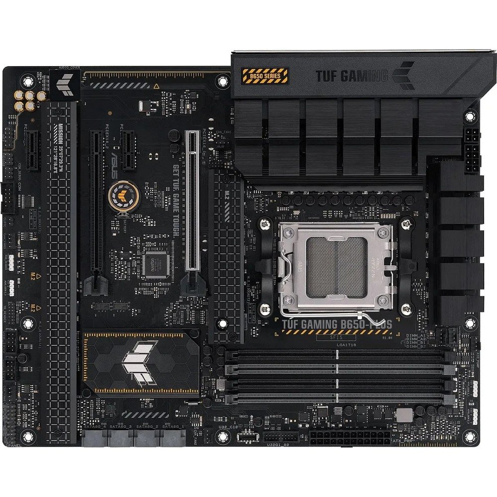 ASUS TUF GAMING B650-PLUS (Socket AM5, ATX, 4xDDR5(256GB), DP/HDMI 2.1, 2xPCIe 4.0x16/2xPCIe 4.0, 1xLAN (2.5GbE), 4xSATA 6Gb/s, 3xM.2, 1xType-C, 3xUSB 3.2, 4xUSB 2.0