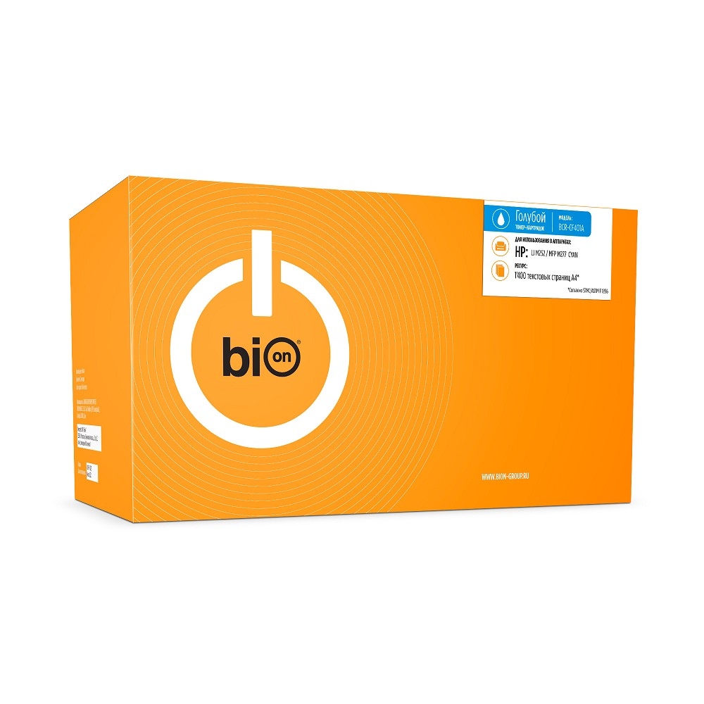 Bion BCR-CF401A Картридж для HP {Color LaserJet Pro M252n/M252dn/MFP277dw/277n }(1400  стр.), Голубой, с чипом