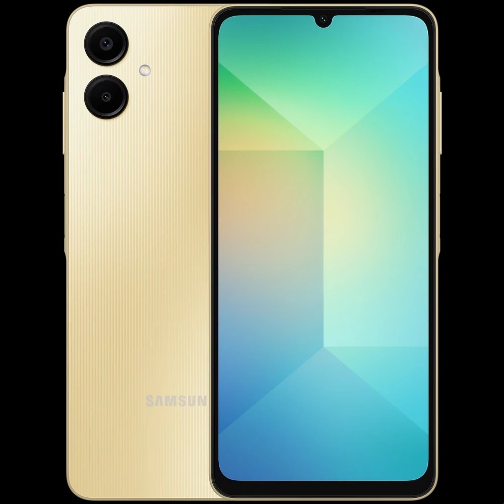 Смартфон Samsung SM-A065F Galaxy A06 64Gb 4Gb золотистый моноблок 3G 4G 2Sim 6.7" 720x1600 Android 14 50Mpix 802.11 a/b/g/n/ac GPS GSM900/1800 GSM1900 microSD max1024Gb