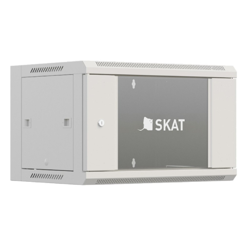 БАСТИОН SKAT TB-15W660GF-G Шкаф настенный телекоммуникационный 15U 600х600х770мм, дверь стеклянная (4424) {1.5 года гарантия}