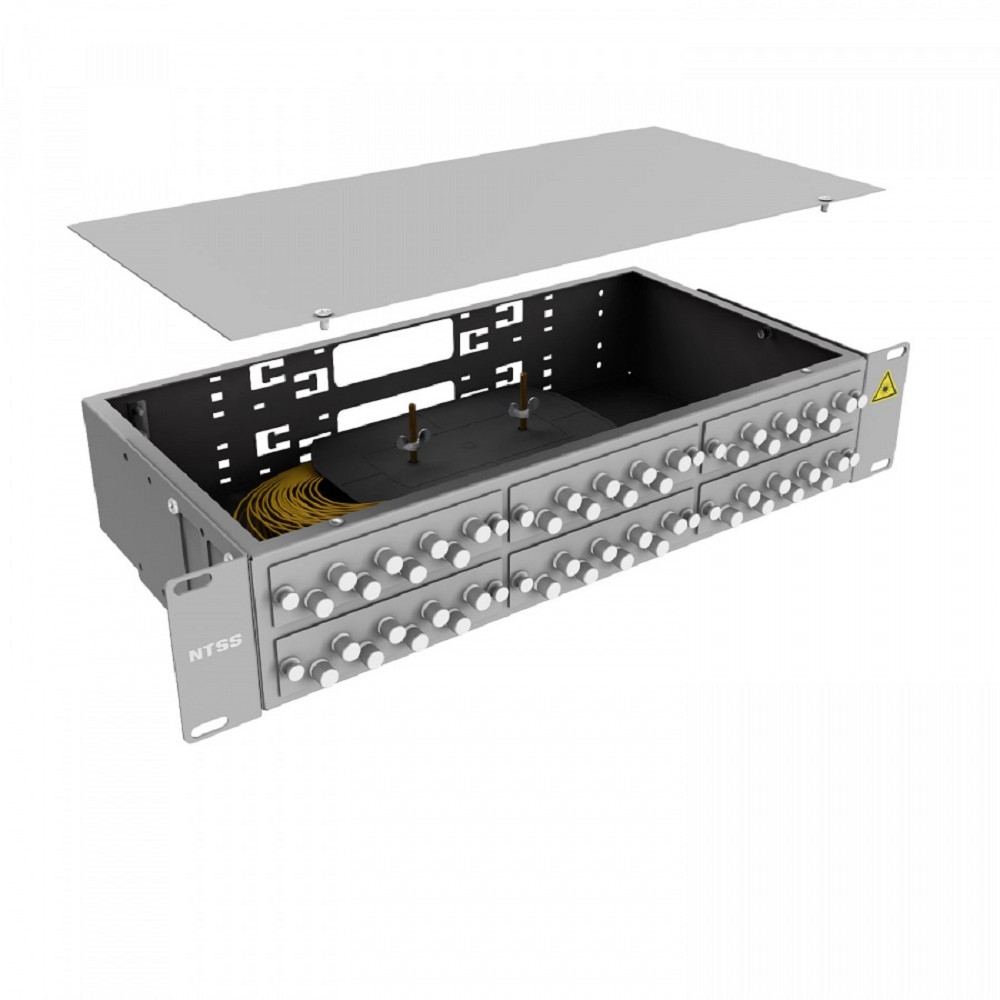 NTSS Кросс 19" NTSS PREMIUM, предсобранный 2U, 32 порта FC/UPC, 9/125 мкм, (сплайс, пигтейлы, кдзс, планки, адаптеры) NTSS-RFOB-PM-2U-32-FC/U-9-SP1.5G2A