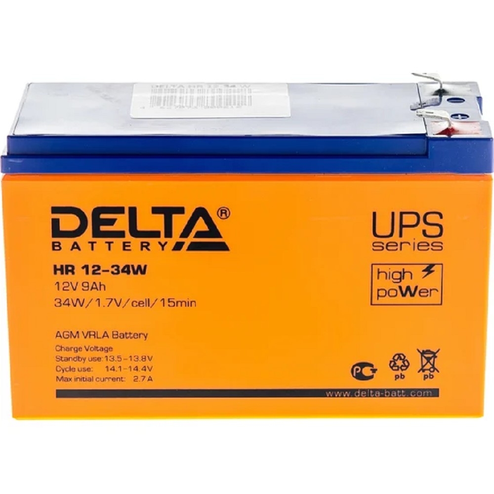 Delta HR 12-34 W (9 А\ч, 12В) свинцово- кислотный  аккумулятор