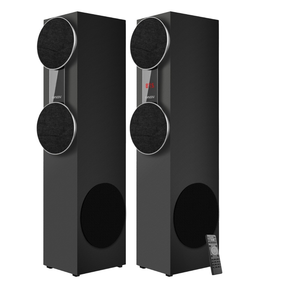 Акустическая система Ginzzu GM-325 2.0 2x60W/BT/USB/SD/FM/AUX/ДУ черный