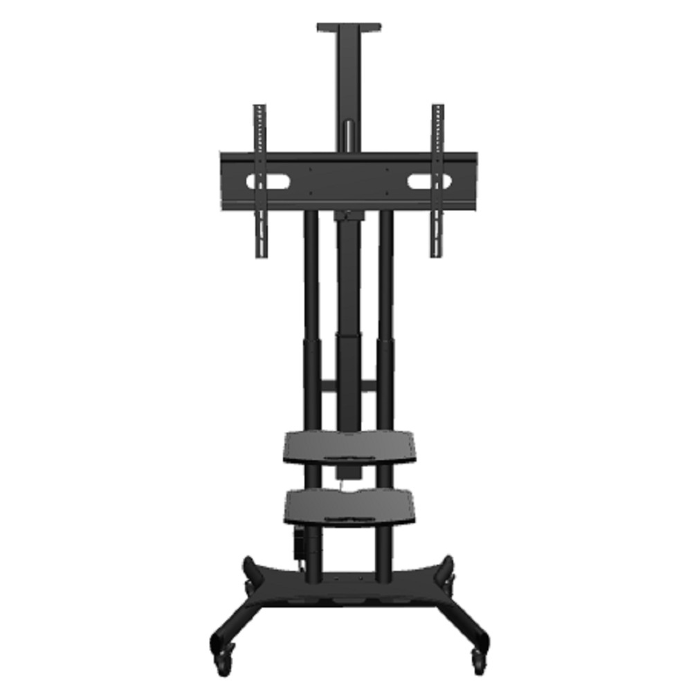 ONKRON TS1881 eLift чёрный 2 полки для AV в комплкте Для телевизоров диагональю 50-86" Макс. нагрузка: 90,9 кг VESA: 200x200, 200x300, 200x400, 300x100, 300x200, 300x300, 300x400, 400x200, 400x300