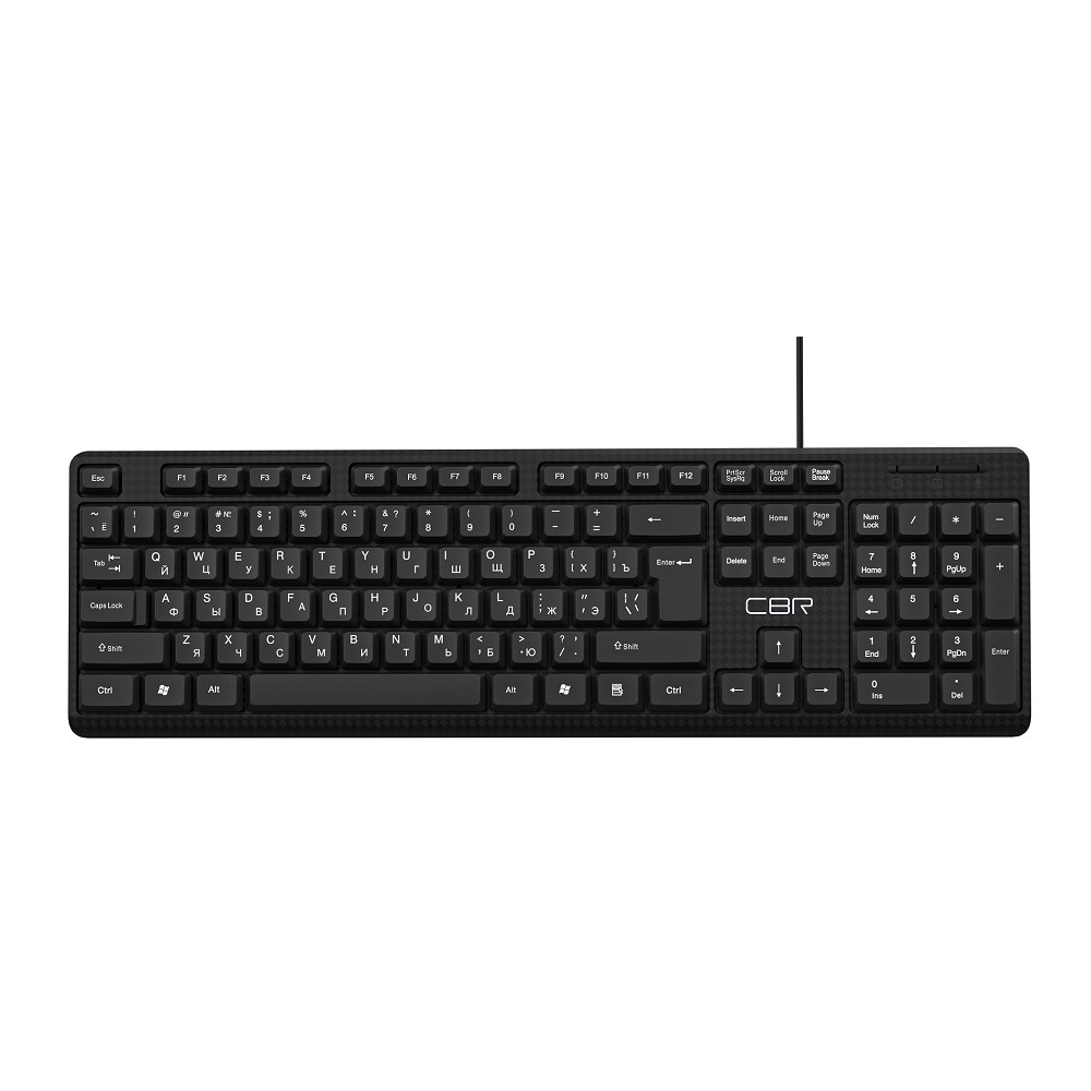 Повреждение упаковки CBR KB 111 Carbon USB, Клавиатура 104 кл., офисн., 1,5 м, поверхность под карбон