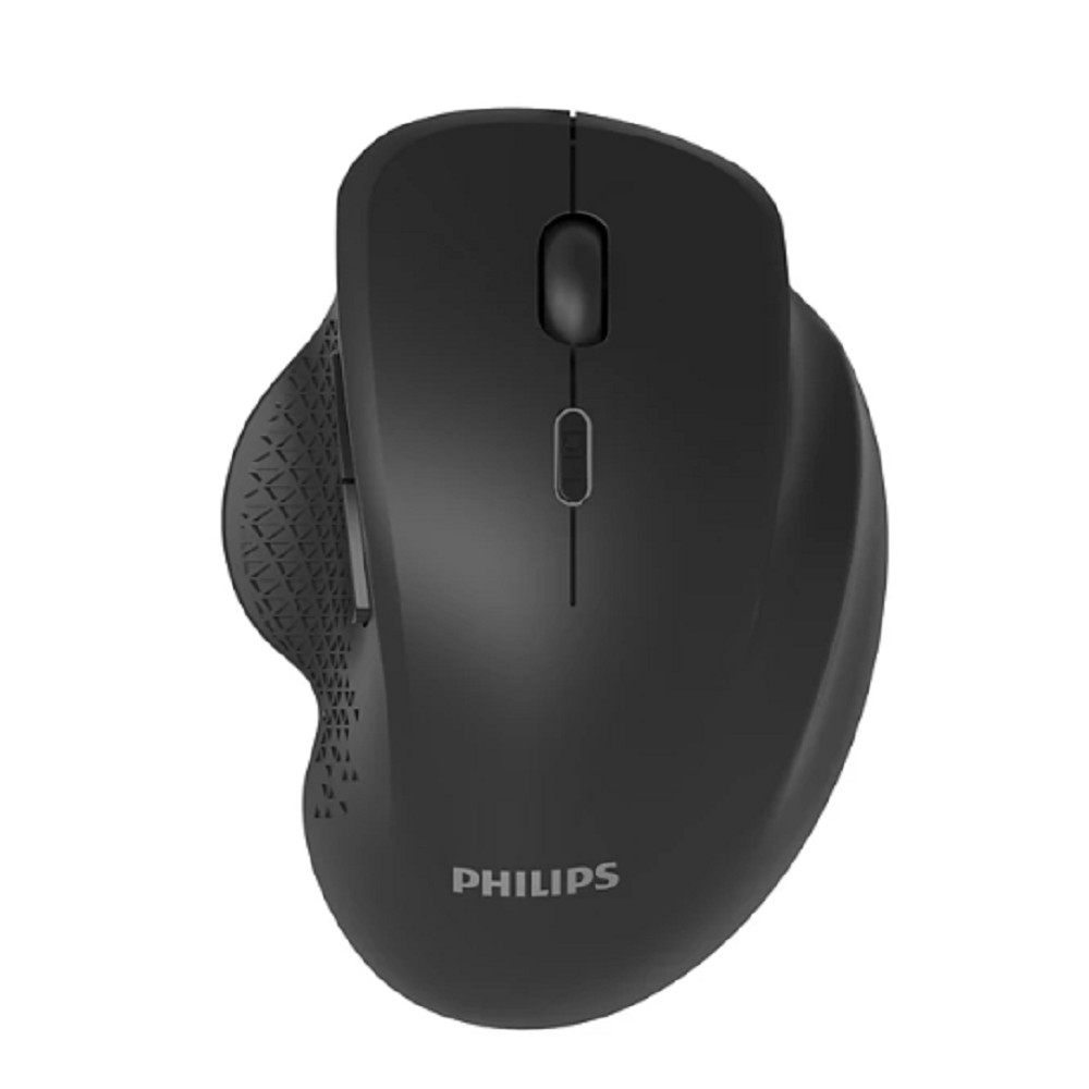 Philips  Беспроводная Мышь SPK7624, 2,4 GHz, Bluetooth 3.0/5.0, 6 кноп., 800-1600dpi, Чёрный