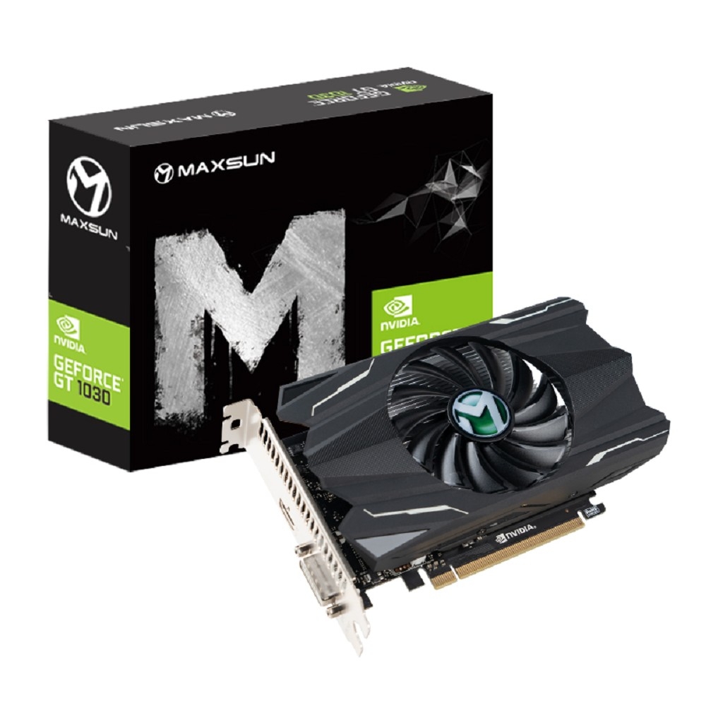 Видеокарта MAXSUN MS-GT1030 Transformer 4G GDDR4, 128bit, 1152/1380MHz, HDMI/DVI 1 FAN (MS-GT1030 TF 4GD4) RTL