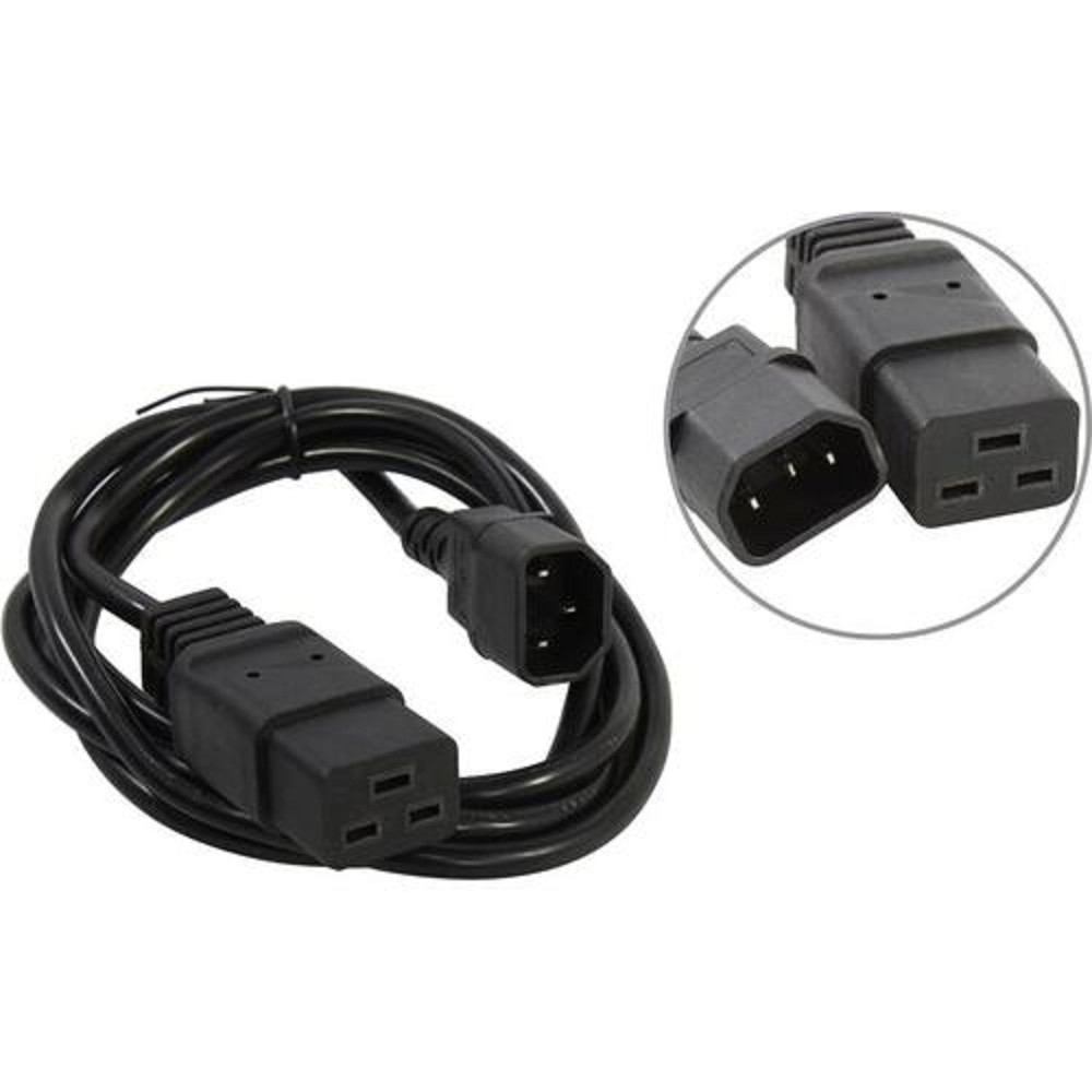 Cablexpert Кабель питания C14- C19, 3х1кв.мм, черный, 1.8м , с заземлением (PC-189-1-1)