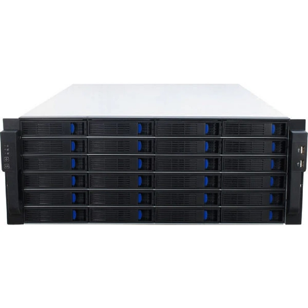 Procase ES424-SATA3-B-0 {4U 24 SATAII/SAS hotswap HDD, глубина 650мм, MB 12"x13", без Б/П ,черный}