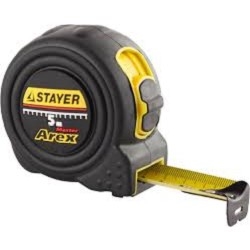 STAYER BlackMax 5м / 25мм рулетка в ударостойком полностью обрезиненном корпусе  и двумя фиксаторами [3410-05-25_z02]
