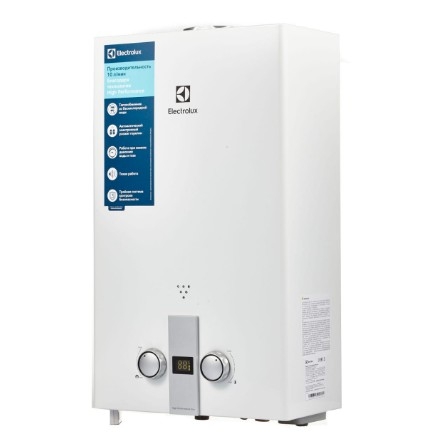 Колонка газовая Electrolux GWH 10 High Performance Eco white (20кВт 10 л/мин газовый проточный) (НС-1186645)