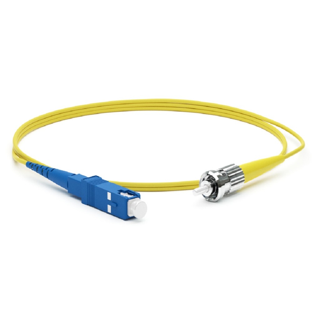 Hyperline FC-S2-9-SC/UR-ST/UR-H-3M-LSZH-YL Патч-корд волоконно-оптический (шнур) SM 9/125 (OS2), SC/UPC-ST/UPC, 2.0 мм, simplex, LSZH, 3 м