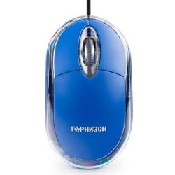 Гарнизон Мышь GM-100B, USB, чип- Х, синий, 1000 DPI, 2кн.+колесо-кнопка