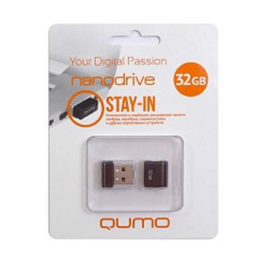 Qumo Nanodrive (QM32GUD-NANO-B) USB2.0 Flash Drive 32Gb (RTL)