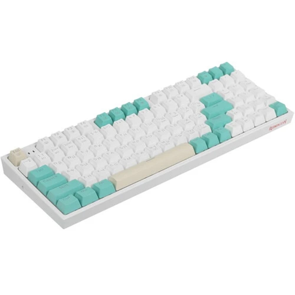 Redragon Беспроводная клавиатура Veigar BT/2.4G/пров.,RGB,бело-голубой [71476]