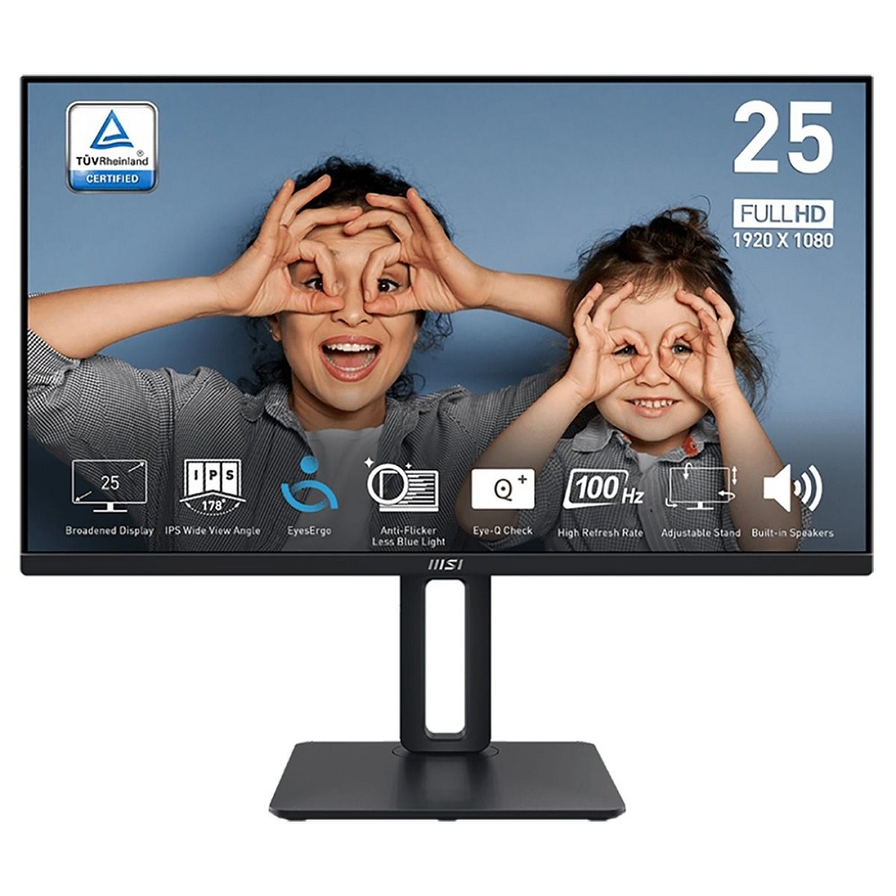 MSI PRO 24.5" MP251P Black {IPS 1920x1080 100Hz 4ms 178/178 300cd 1300:1 D-Sub HDMI 2x2W Pivot} [9S6-3PC29M-033]