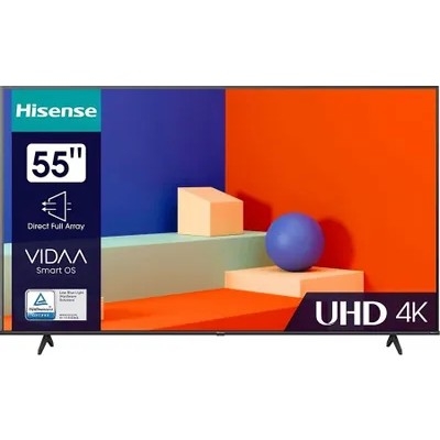 55"    LED ЖК телевизор Hisense 55A6K (3840x2160, HDMI, LAN, WiFi, BT,  USB, DVB-T2, SmartTV)