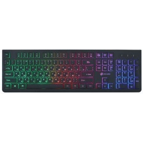 Клавиатура Оклик 440ML черный USB slim LED (1196537) кабель 1.5м