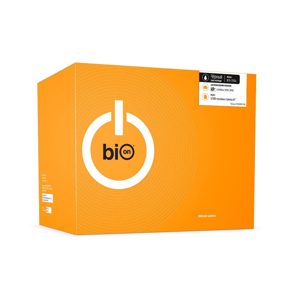 Bion BCR-CZ192A Картридж для HP{LaserJet Pro M435nw/M701/M706} (12000  стр.), Черный, с чипом