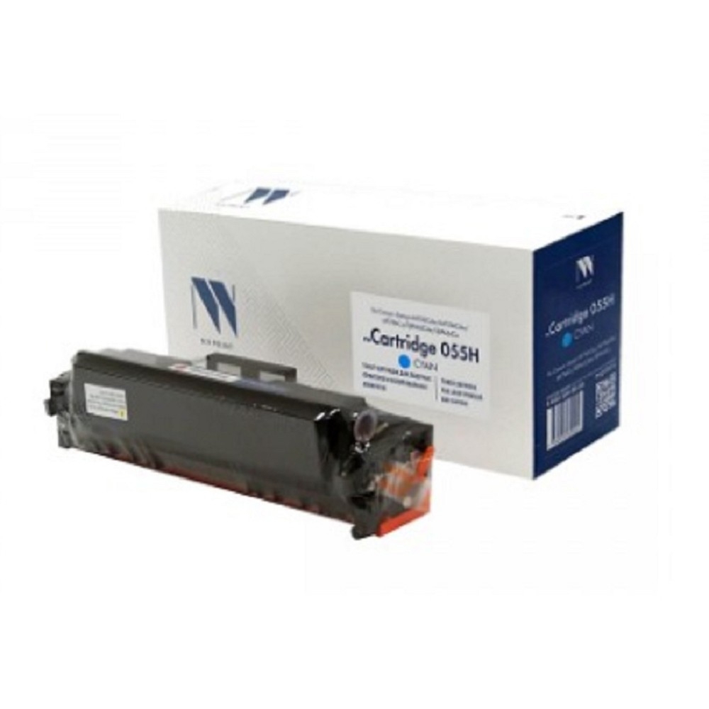 Картридж лазерный NVPrint совместимый NV-055H Голубой (БЕЗ ЧИПА) для Canon i-Sensys MF742Cdw/MF744Cdw/MF746Cx/LBP663Cdw/LBP664Cx (5900k)