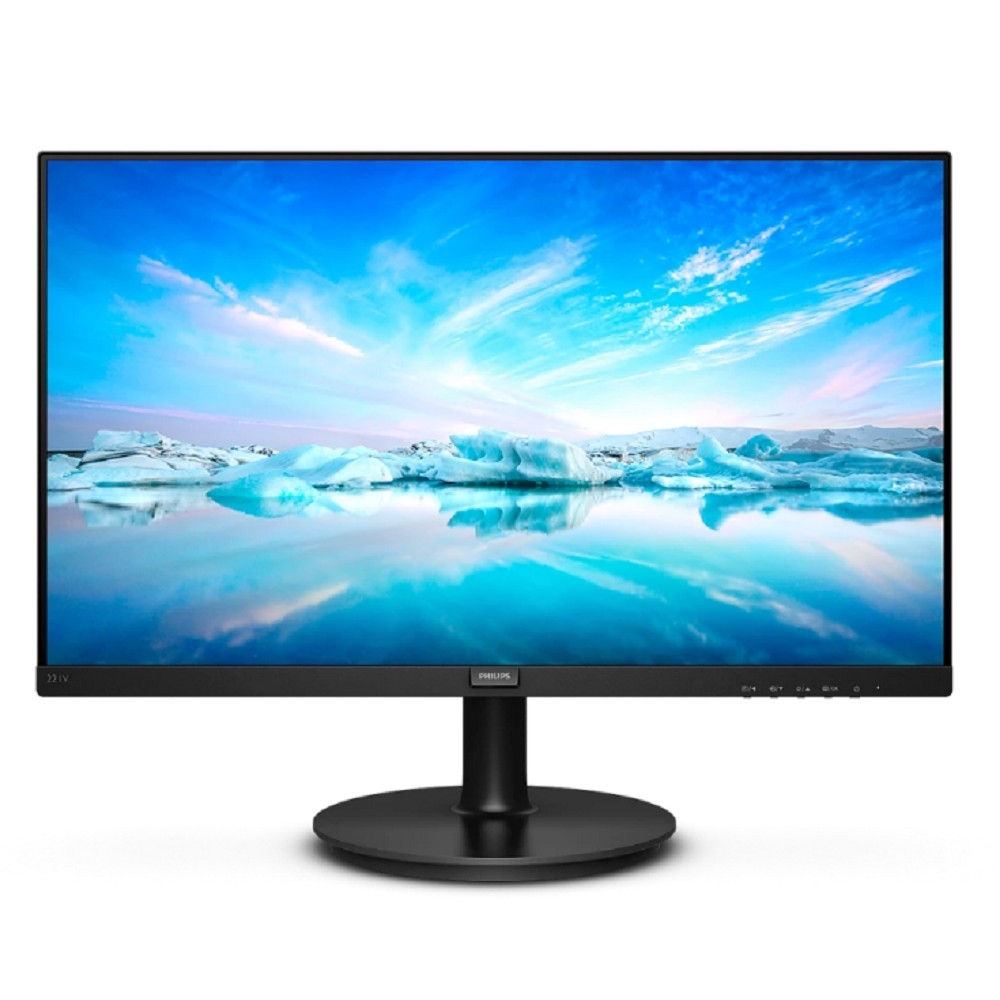 Монитор Philips 21.5" 221V8 черный VA LED 16:9 HDMI матовая 250cd 178гр/178гр 1920x1080 75Hz VGA FHD 2.58кг