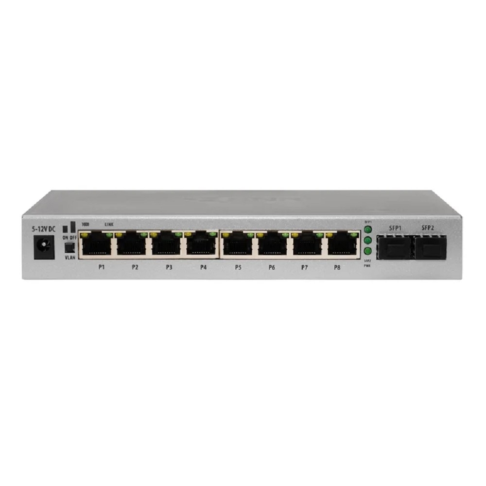 Коммутатор SNR SNR-S1908G-2S, неуправляемый, 8×1GbE, 2×SFP