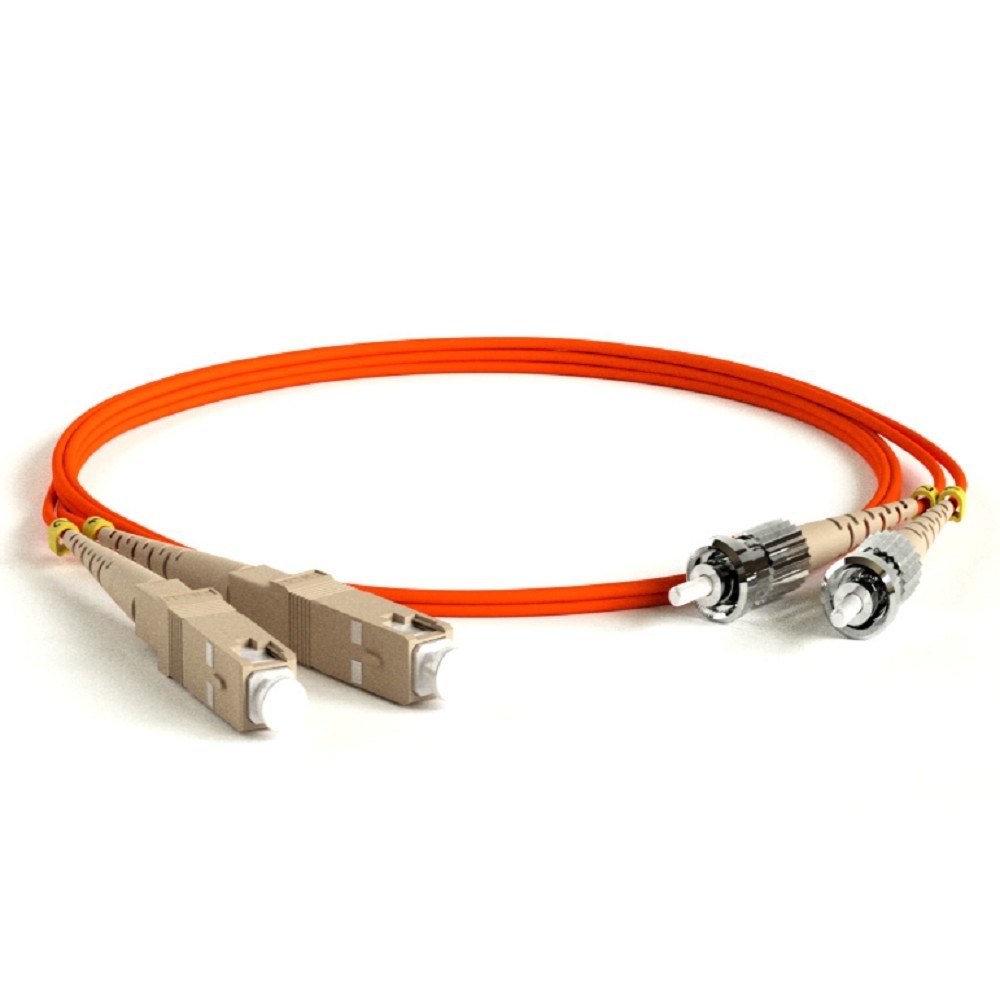 Hyperline FC-D2-50-SC/­PR-ST/­PR-H-3M-LSZH-OR (FC-50-ST-SC-PC-3M) Патч-корд волоконно-оптический (шнур) MM 50/­125, ST-SC, 2.0 мм, duplex, LSZH, 3 м