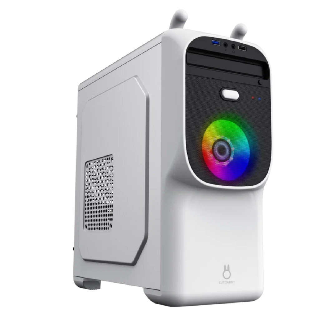Zircon Корпус Cute Rabbit WT без БП (Midi Tower,ATX,Белый,1*USB3.0,1*USB2.0,1x92mm)