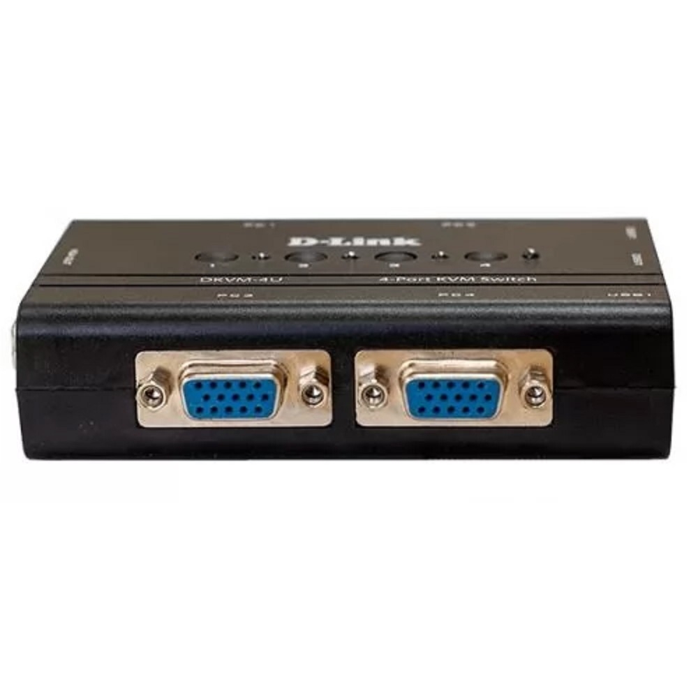 D-Link DKVM-4U/C2A 4-портовый KVM-переключатель с портами VGA и USB