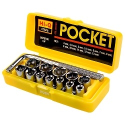 Набор STAYER Торцовые головки "MASTER" POCKET в пласт боксе, 13 предметов [2-26089-H13]