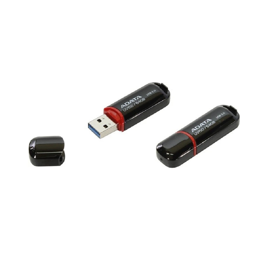A-DATA Flash Drive 64GB UV150 AUV150-64G-RBK {USB3.0, Black}