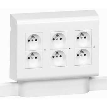 Legrand 031622 Рамка Mosaic - 3х4 модулей - для мини-плинтуса DLPlus - белая