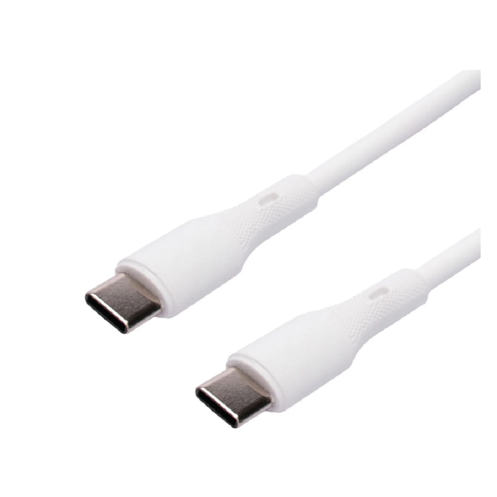 CC-USB2S-CMCM-1M-W Кабель USB2.0 Cablexpert CC-USB2S-CMCM-1M-W Type-C/Type-C, 3А, 65Вт, PD/QC3.0, силиконовый, 24AWG, м
